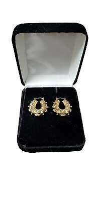 #ad 14k Gold Hoop Earrings