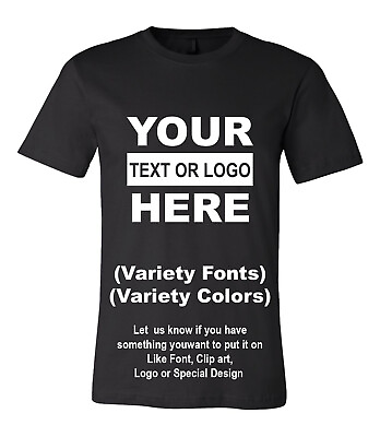 Personalized Custom T Shirt Customized w Text Logo