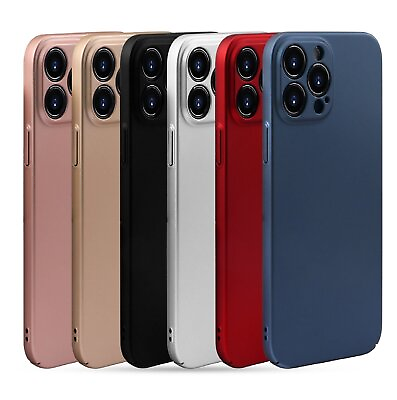 For iPhone 11 12 13 14 Pro Max Mini Ultra Thin Case Matte Hard Shockproof Cover