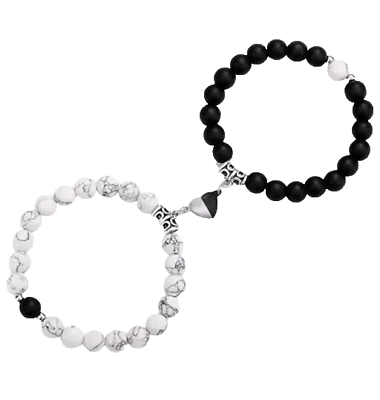 #ad Black and white bracelet with ring special combo for women and girls