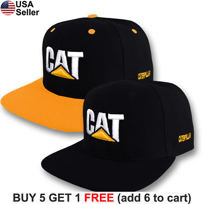 #ad Caterpillar Cap CAT Construction Embroidered Logo Hat Tractor Trucker Equipment