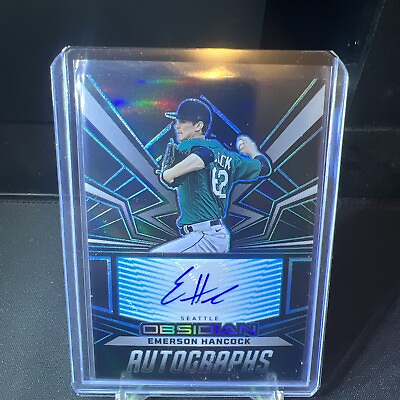 #ad 2023 Chronicles Obsidian Blue Etched Auto Emerson Hancock 49