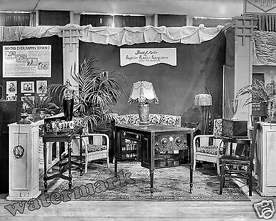 #ad Photograph of Frank Porter Radio Equipment Store Window Display Year 1926 8x10