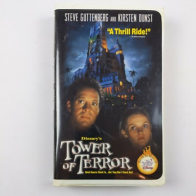 #ad Rare Walt Disney Tower of Terror VHS Steve Guttenberg Kirsten Dunst Horror D2