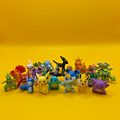 24 Pieces Pokemon Cake Toppers Figures Figurines Pcs 2 3CM Toy Lot Kids Anime