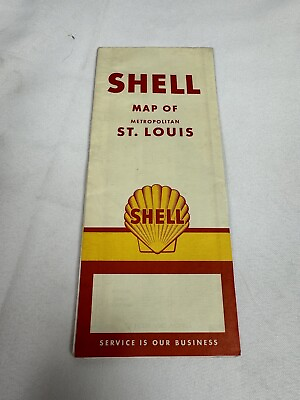 #ad #ad Vintage 1961 Shell Oil Map of Metropolitan St. Louis NOS LLO14