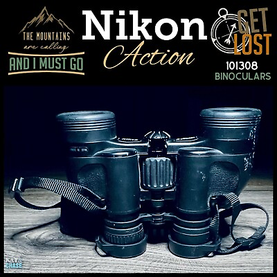 #ad Nikon Action Binoculars 7X35 9.3 Degrees with Back Lens Cap and Strap Bird Watch