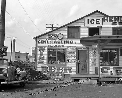 #ad Photograph of a 1937 Vintage Arlington County Virginia Ice amp; Beer Store 8x10