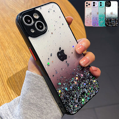 Cute Bling Clear Phone Case Cover for iPhone 14 13 Pro Max 12 11 XS XR 7 8 Plus