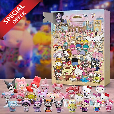 #ad Hello Kitty 2024 Christmas Advent Calendar Kuromi Countdown 24 Days Sanrio Toys