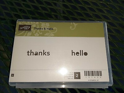 Stampin#x27; Up Thanks amp; Hello Set of 2 stamps new