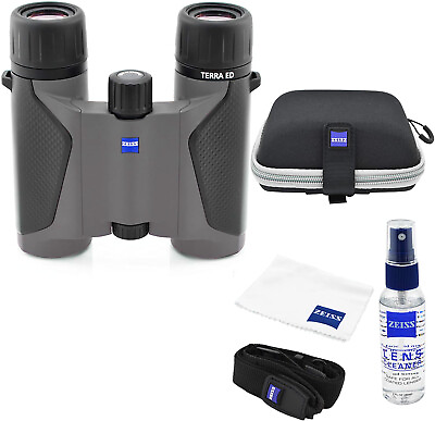 #ad ZEISS 8x25 Terra ED Compact Binocular Gray with a 2oz Zeiss Lens Care Kit