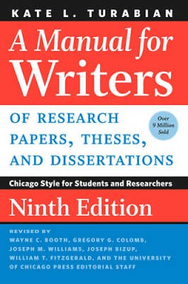 #ad A Manual for Writers of Research Papers Theses and Dissertations Ninth GOOD