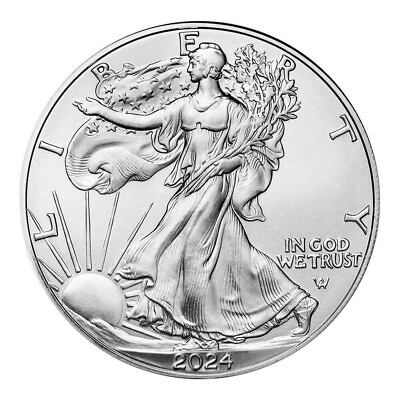 #ad 2024 Silver American Eagle 1 oz .999 Fine Silver Coin BU IN STOCK