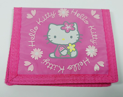 Hello Kitty Pink Flower Wallet FAB Starpoint 2005 Collectible Sanrio
