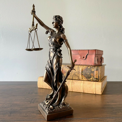 Decorative Blind Lady Justice Themis Goddess Sculpture Statue Gift