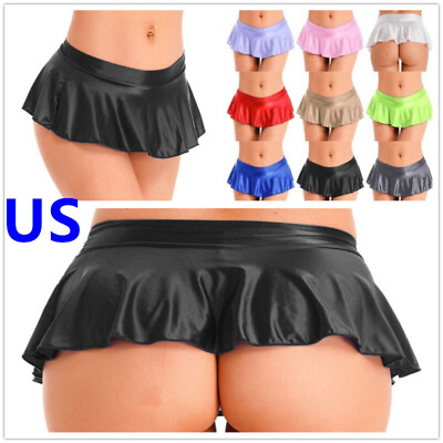 #ad US Sexy Women#x27;s Pleated Mini Skirt Schoolgirl Micro Short Dress Cosplay Clubwear