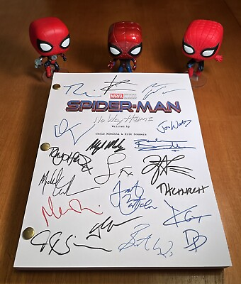 Spider Man: No Way Home Script Cast Signed Autograph Reprints 181 Pages Long