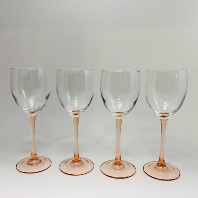 #ad Cristal D#x27;Arques Durand Luminarc Rose Claret Wine Glass 7 3 4quot; Tall