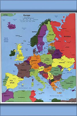 #ad Poster Many Sizes; Cia Map Of Europe 2004
