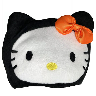 Hello Kitty Plush Halloween Bucket Black Orange Bow NWT 2009 Target SIL 34052