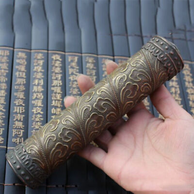 Chinese antique carved flower and old brass kaleidoscope High grade collectibles
