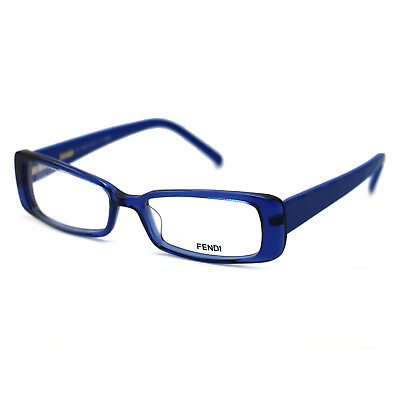 #ad Fendi Women#x27;s Eyeglasses F906 442 Blue 51 16 135 Frames Rectangular