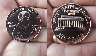 #ad Collectable President Joe Biden quot;No Centsquot; Coin For Trump Lovers Joke Coin New