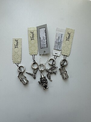 #ad 5 Fossil Charms Collection Lot