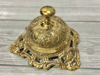 #ad Bell Antique Sale Service Counter Bell Nautical Brass Table Golden Bell For Off