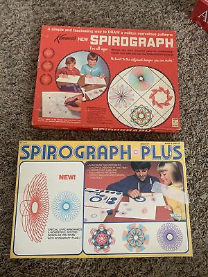#ad Kenner Spirograph amp; Spirograph Plus 2 Set Used Not Complete VTG