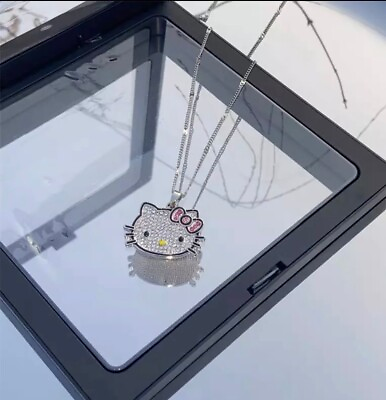 Hello Kitty Cubic Zirconia amp; Stainless steel pendant and necklace