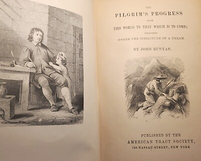 #ad #ad quot;Pilgrim#x27;s Progressquot; 1883 Antique by John Bunyan; American Tract Society NY HC