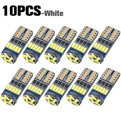 #ad 10pcs T10 LED Canbus Error Free Bulb 15SMD 194 W5W Car Wedge Lamp Dome Map Light