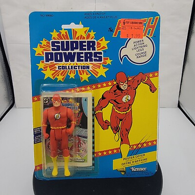 #ad DC SUPER POWERS FLASH 12 Back French Card 1984 KENNER Action Figure
