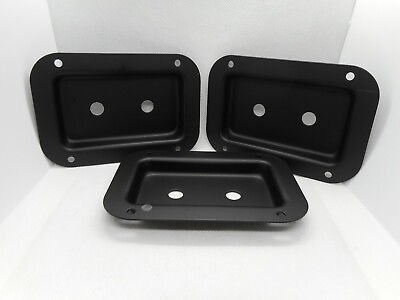 #ad 3 Pack Of 2 Hole Jack Plates Black Metal 3.5quot; x 5.13quot; FAST SHIP