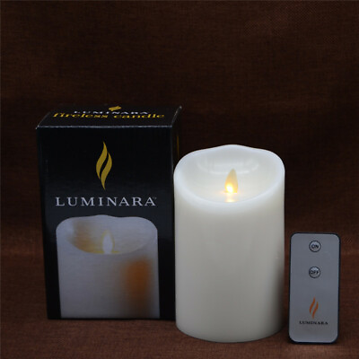 Luminara Flameless Led Candles Battery Operated Pillar Real Wax Flickering 5inch