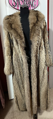 Thomas E. McElroy Tanuki Raccoon Fur full length coat Ready to Wear Not Fox