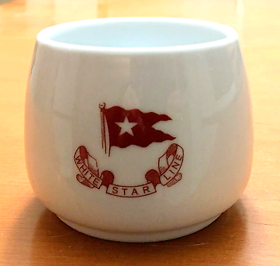 White Star Line Cup Mug Titanic Artifact Collection Authentic Reproduction 3quot;H