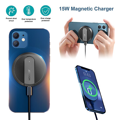 #ad Qi Universal Phone Charging Pad 15W Wireless Magnetic Fast Charger for iPhone 12