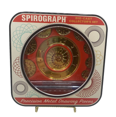 #ad Spirograph Die Cast Collectors Set Precision Metal Drawing Pieces Curves Art