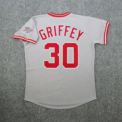 Ken Griffey Sr 1990 Cincinnati Reds World Series Men#x27;s Grey Cooperstown Jersey