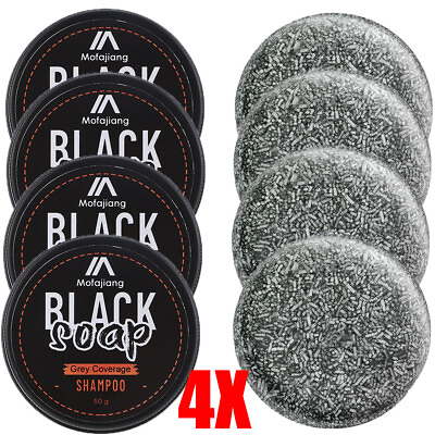 #ad 4PCS Spartan Gray Hair Reverse Bar Mane Gray Reverse Bar Hair Darkening Bar Soap