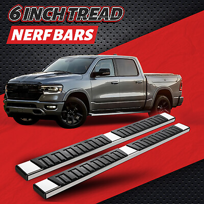 #ad 6quot; Running Boards Side Step Nerf For 2019 2024 Ram 1500 New Body Style Crew Cab