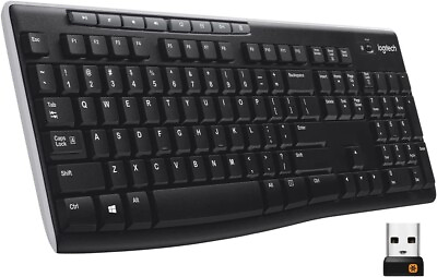 Logitech K270 Wireless Keyboard Windows Full Number Pad PC NO RECEIVER DONGLE