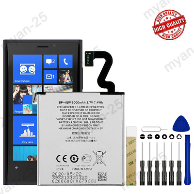 #ad New Internal Battery Replacement BP 4GW 2000mAh For Nokia Lumia 920 920T Tool