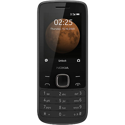 Nokia 225 4G TA 1282 Black Unlocked 4G LTE GSM Global Basic Cell Phone