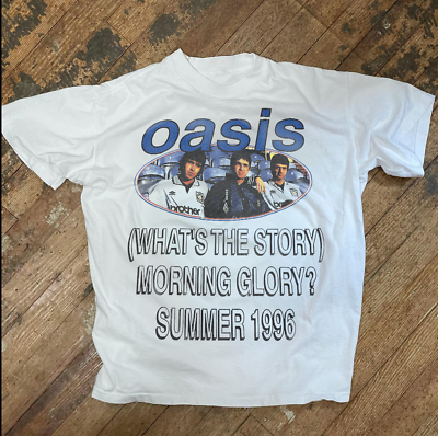 #ad #ad Vintage Oasis T Shirt S 4XL Definitely Maybe Summer 1994 White Cotton