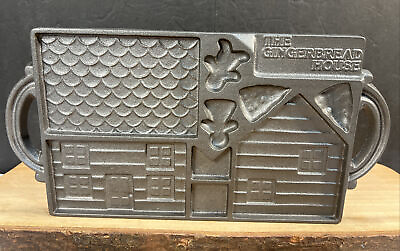Vintage Cast Iron Mold The Gingerbread House by John Wright 1985. Cast In USA.