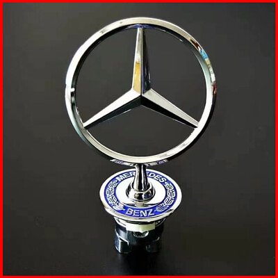 #ad For Mercedes Benz Front Hood Ornament Mounted Star Logo Badge Emblem C E S CLK
